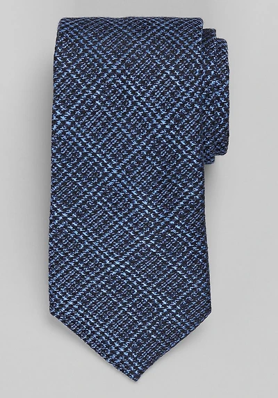 Men's TravelerÂ® Collection Houndstooth Plaid Tie at Jos. A. Bank, Blue, 