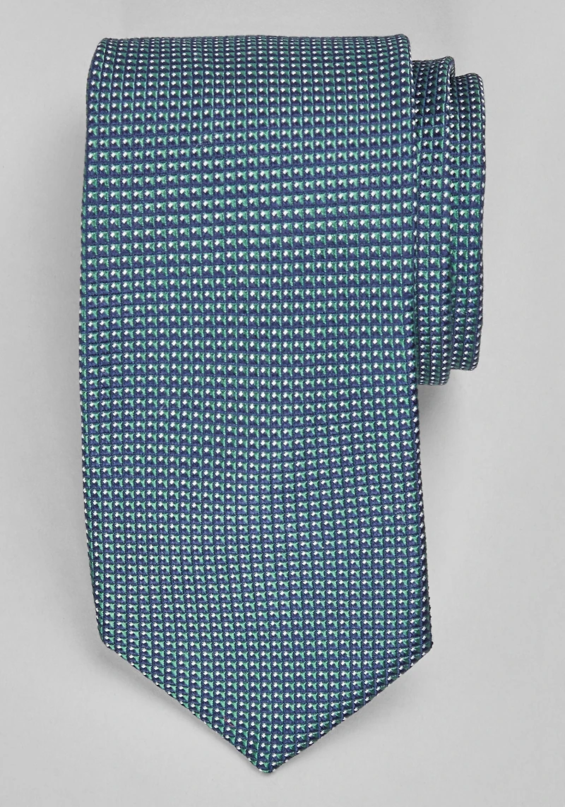 Men's TravelerÂ® Collection Pyramid Neat Tie at Jos. A. Bank, Green, 