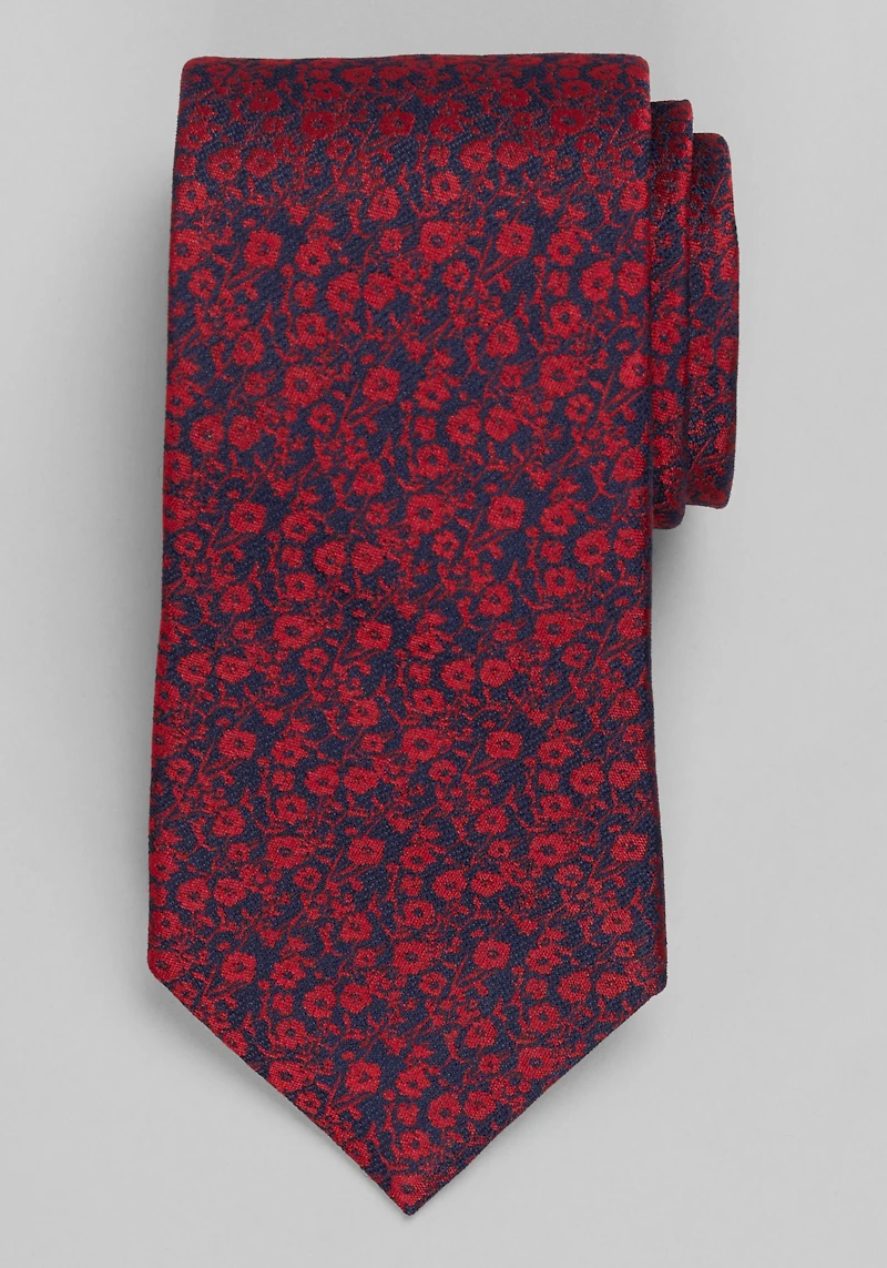Men's Traveler & Reg; Collection Minimono Floral Tie at Jos. A. Bank, Navy/Red, 