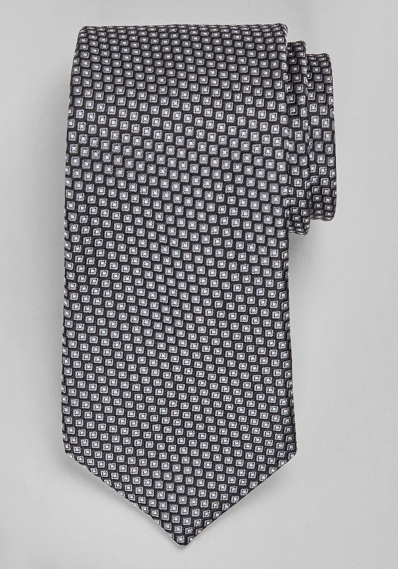 Men's Traveler® Collection Floating Squares Tie at Jos. A. Bank, Black/White,