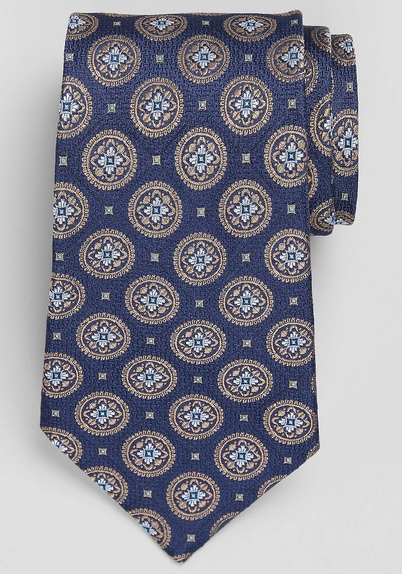 Men's Reserve Collection Medallion Grid Tie at Jos. A. Bank, Blue/Navy/Taupe,