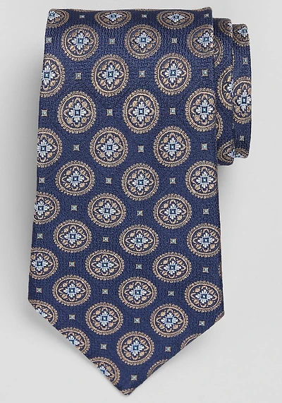 Men's Reserve Collection Medallion Grid Tie at Jos. A. Bank, Blue/Navy/Taupe,