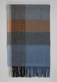 Men's Jos. A. Bank Colorblock Cashmere Scarf at Jos. A. Bank, Blue/Camel,