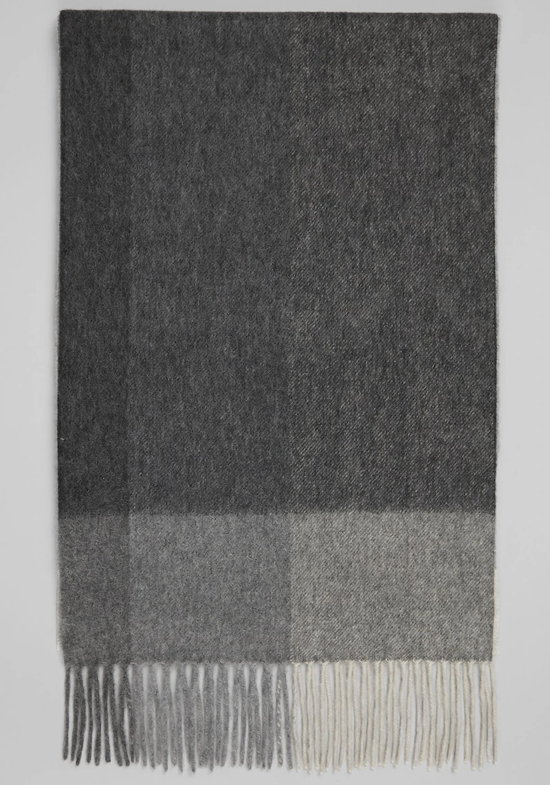 Men's Jos. A. Bank Colorblock Cashmere Scarf at Jos. A. Bank, Grey,