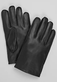 Men's Jos. A. Bank Fleece Lined Leather Gloves at Jos. A. Bank, Black