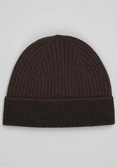 Men's Jos. A. Bank Cashmere Rib Knit Beanie at Jos. A. Bank, Brown,
