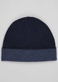 Men's Jos. A. Bank Cashmere Rib Knit Beanie at Jos. A. Bank, Blue/Navy,