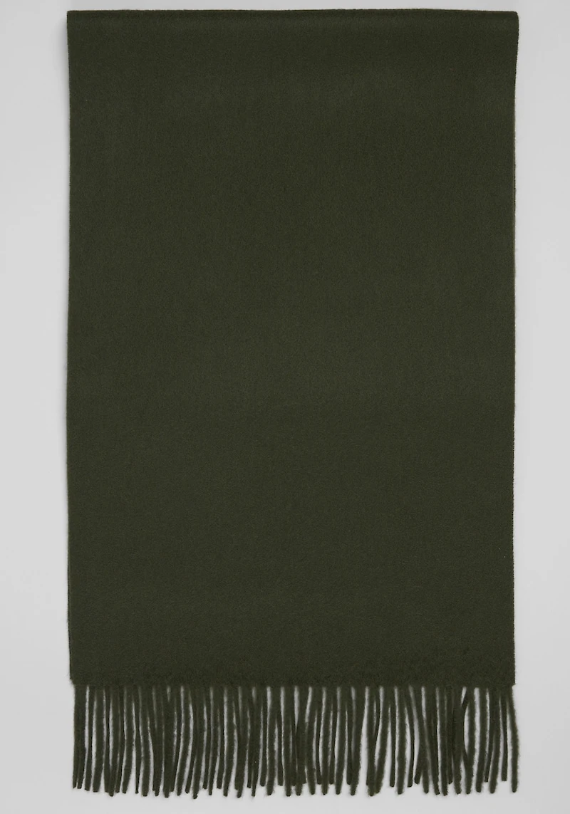 Men's Jos. A. Bank Solid Cashmere Scarf at Jos. A. Bank, Forest Green,