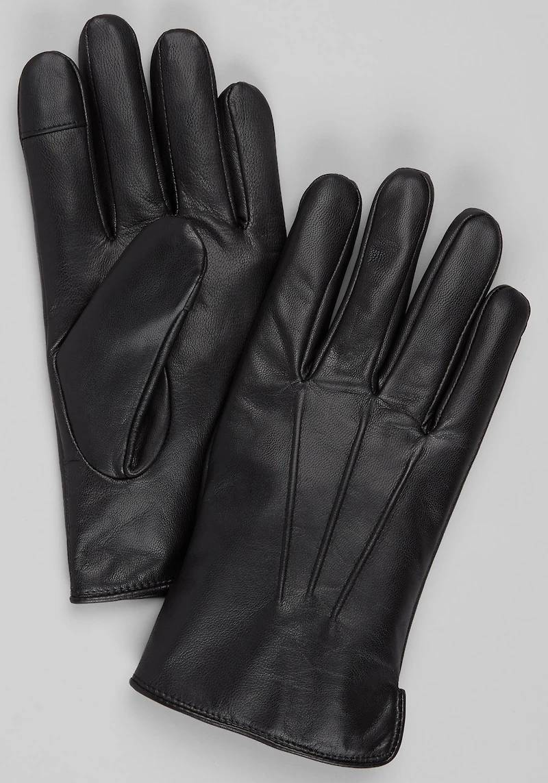 Men's Jos. A. Bank Full-Grain Leather Gloves at Jos. A. Bank, Black
