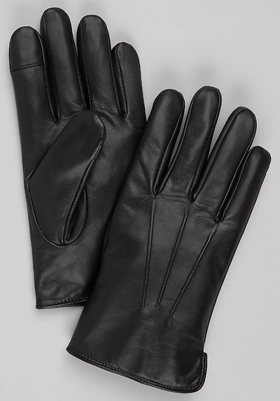 Men's Jos. A. Bank Full-Grain Leather Gloves at Jos. A. Bank, Black