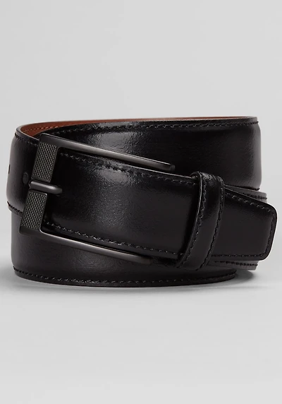 Men's Jos. A. Bank Feather Edge Leather Belt at Jos. A. Bank, Black