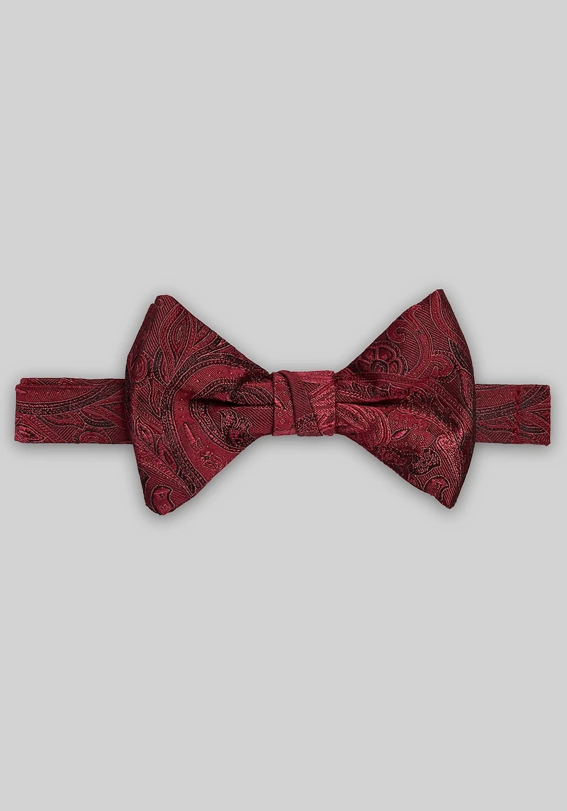 Men's Jos. A. Bank Paisley Pre-Tied Bow Tie at Jos. A. Bank, Burgundy,