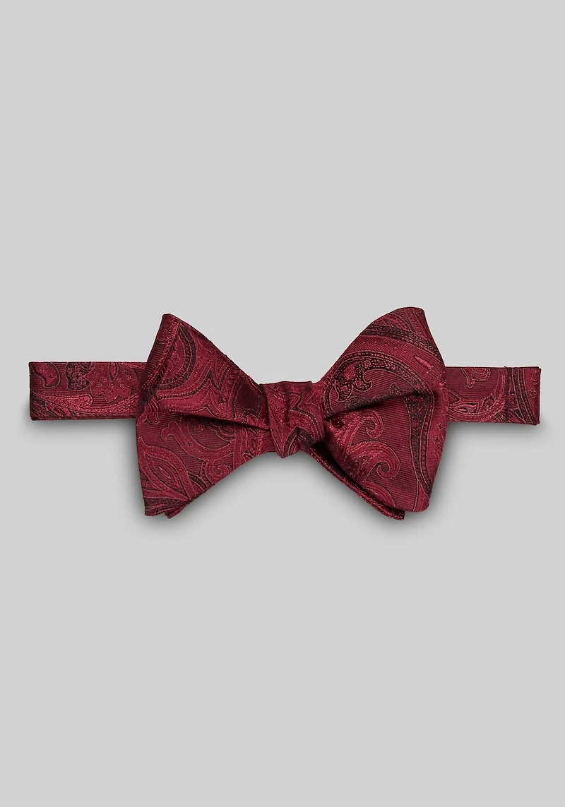 Men's Jos. A. Bank Paisley Self-Tie Bow Tie at Jos. A. Bank, Burgundy,