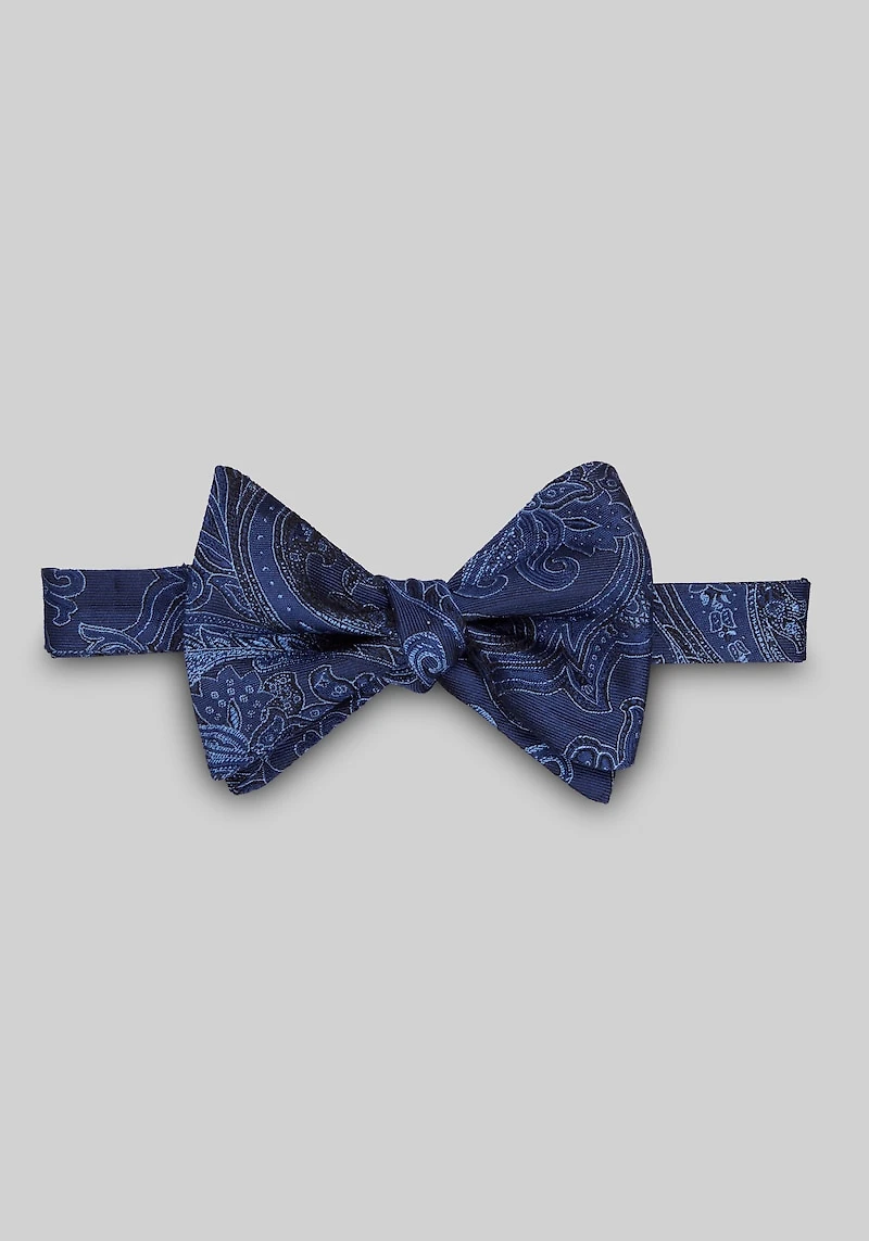 Men's Jos. A. Bank Paisley Self-Tie Bow Tie at Jos. A. Bank, Blue/Navy,