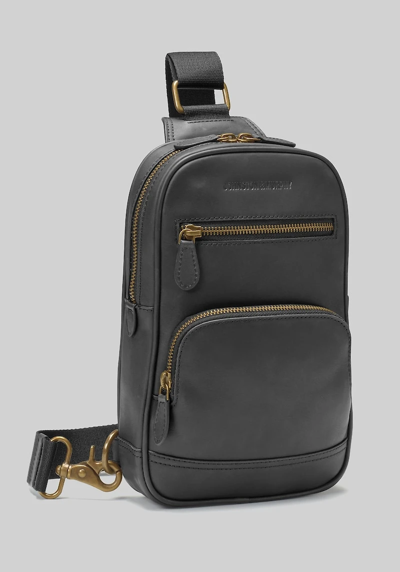 Men's Johnston & Murphy Rhodes Sling Bag at Jos. A. Bank, Black,