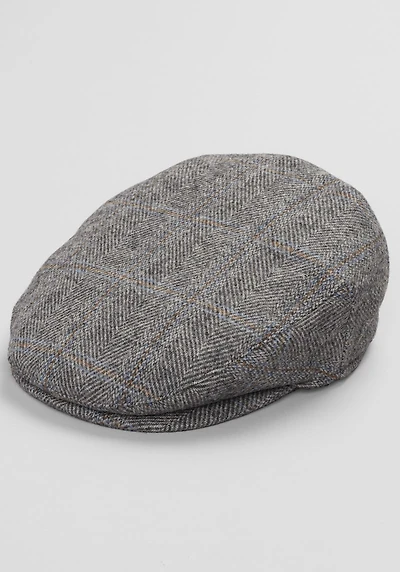Men's Jos. A. Bank Herringbone Windowpane Ivy Cap at Jos. A. Bank, Grey
