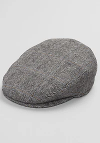Men's Jos. A. Bank Herringbone Windowpane Ivy Cap at Jos. A. Bank, Grey