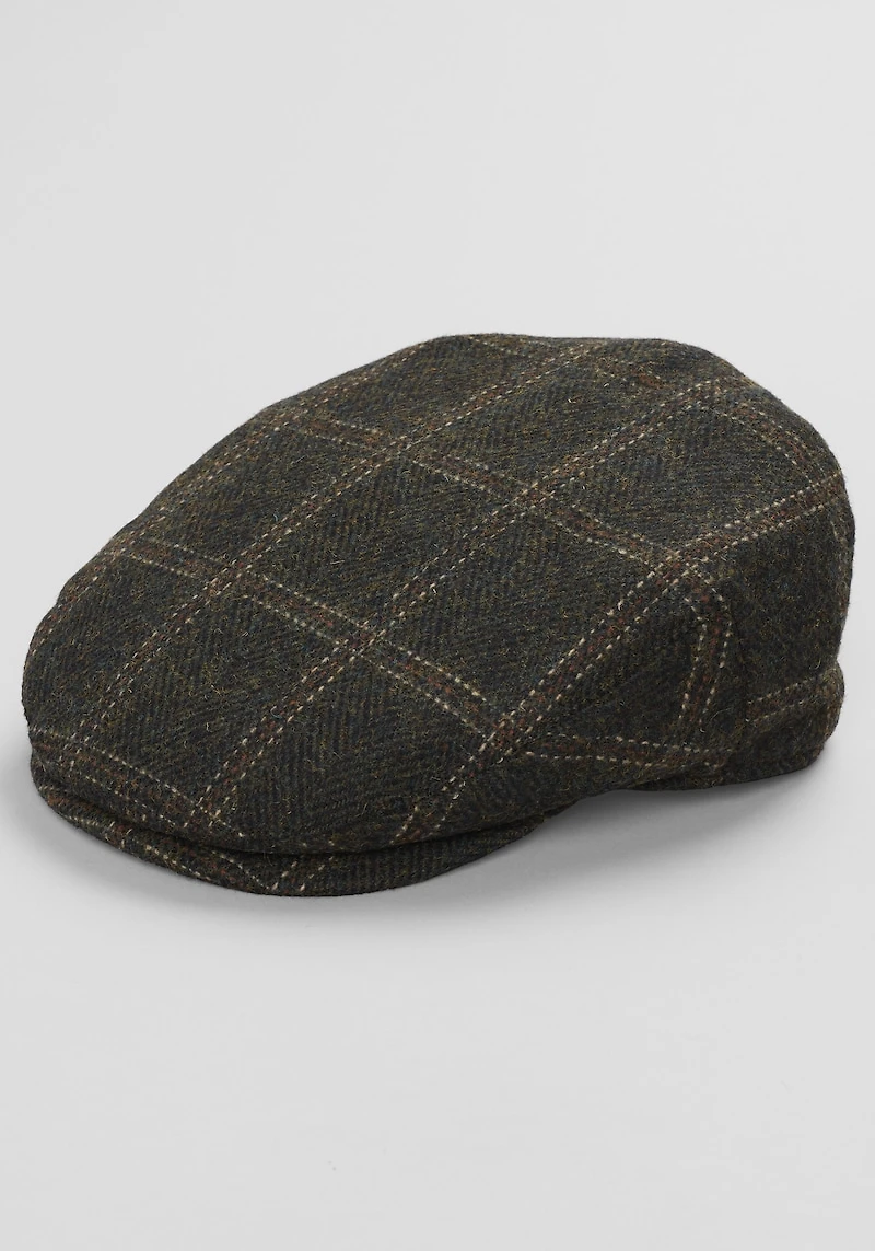 Men's Jos. A. Bank Herringbone Windowpane Ivy Cap at Jos. A. Bank, Brown