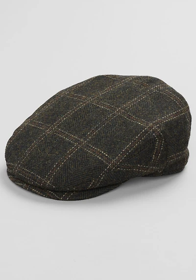 Men's Jos. A. Bank Herringbone Windowpane Ivy Cap at Jos. A. Bank, Brown