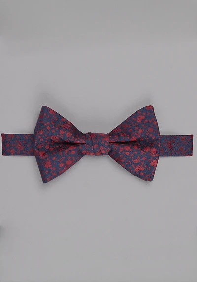 Men's Jos. A. Bank Fantastical Floral Pre-Tied Bow Tie at Jos. A. Bank, Navy/Dark Red, 