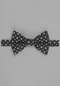 Men's Jos. A. Bank Flowers & Squares Pre-Tied Bow Tie at Jos. A. Bank, Black/Grey, 