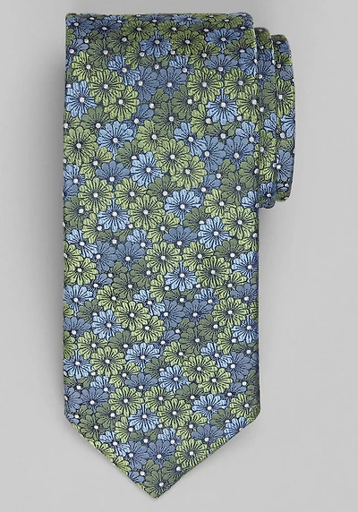 Men's Jos. A. Bank Floral Tie at Jos. A. Bank, Green/Blue,