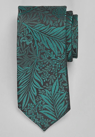 Men's Tropical Floral Tie at Jos. A. Bank, Green, 