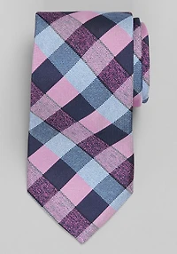 Men's Jos. A. Bank Simple Oxford Check Tie at Jos. A. Bank, Navy/Pink, 
