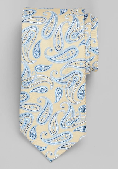 Men's Jos. A. Bank Stretch Paisley Tie at Jos. A. Bank, Yellow, 