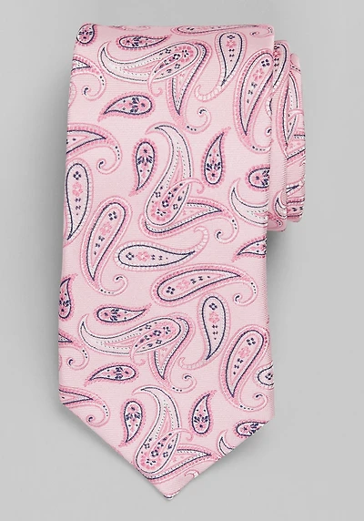 Men's Jos. A. Bank Stretch Paisley Tie at Jos. A. Bank, Pink, 