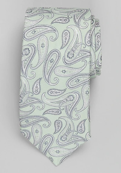 Men's Jos. A. Bank Stretch Paisley Tie at Jos. A. Bank, Green/Sage, 