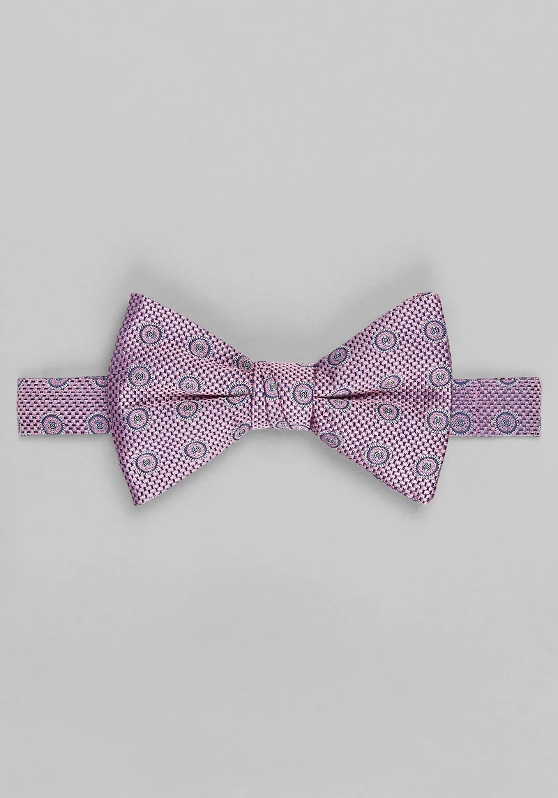 Men's Jos. A. Bank Natte Circle Neat Pre-Tied Bow Tie at Jos. A. Bank, Pink,