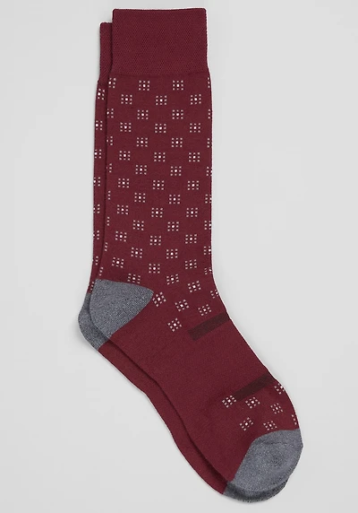 Men's Jos. A. Bank Foulard Performance Socks at Jos. A. Bank, Burgundy,