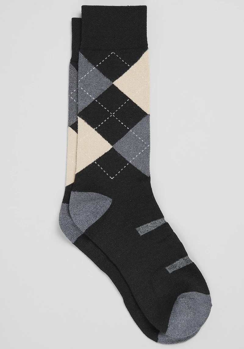 Men's Jos. A. Bank Argyle Performance Socks at Jos. A. Bank, Black,