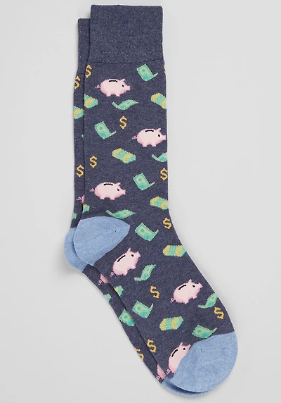 Men's Jos. A. Bank Piggy Bank Socks at Jos. A. Bank, Dark Blue,