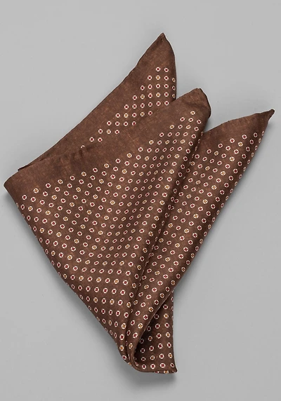 Men's Jos. A. Bank Dot Pocket Square at Jos. A. Bank, Brown,