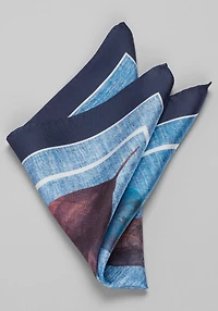 Men's Jos. A. Bank Leaf Pattern Pocket Square at Jos. A. Bank, Blue/Navy,