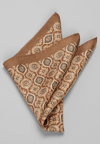Men's Jos. A. Bank Medallion Pocket Square at Jos. A. Bank, Brown,