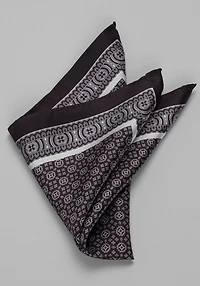 Men's Jos. A. Bank Mixed Medallion Pocket Square at Jos. A. Bank, Black,
