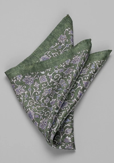 Men's Jos. A. Bank Small Floral Pocket Square at Jos. A. Bank, Green,