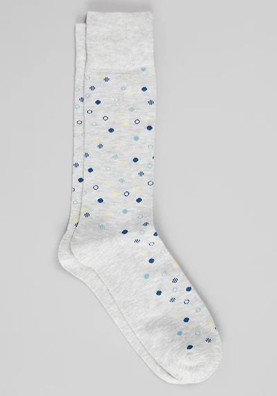Men's Jos. A. Bank Multicolor Dot Socks at Jos. A. Bank, Lt Heather Grey, 