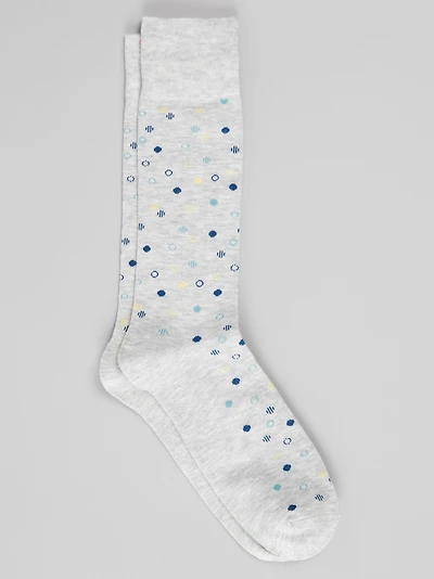 Men's Jos. A. Bank Multicolor Dot Socks at Jos. A. Bank, Lt Heather Grey, 