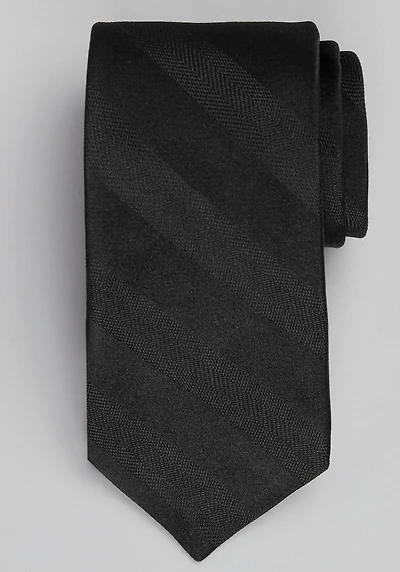 Men's Jos. A. Bank Tonal Wide Stripe Tie at Jos. A. Bank, Black, 