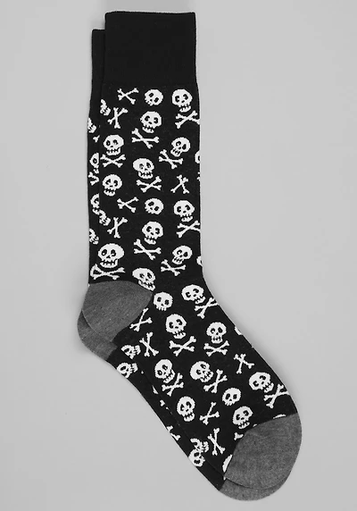 Men's Jos. A. Bank Skulls Socks at Jos. A. Bank, Black,
