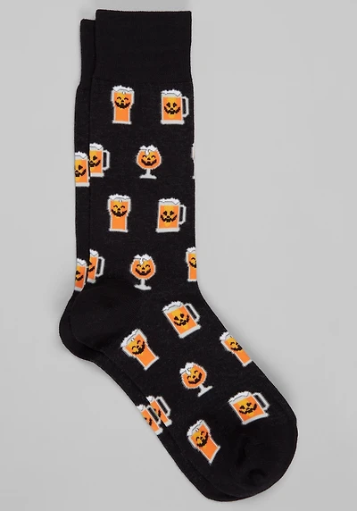 Men's Jos. A. Bank Jack-O'-Lantern Beers Socks at Jos. A. Bank, Black,