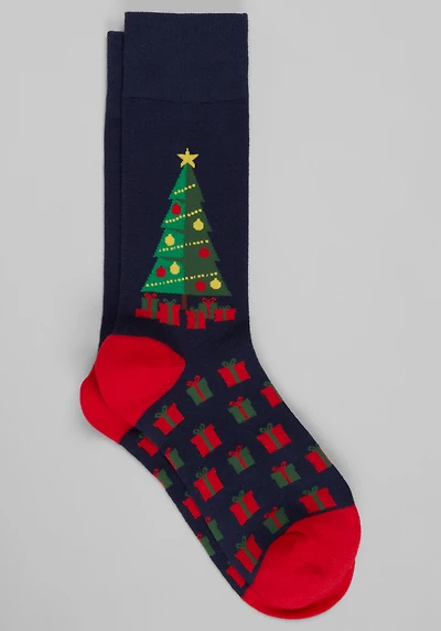 Men's Jos. A. Bank Christmas Tree Socks at Jos. A. Bank, Blue/Navy,