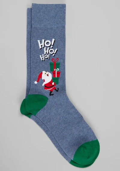 Men's Jos. A. Bank Santa Socks at Jos. A. Bank, Blue/Denim Heather,