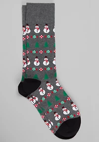 Men's Jos. A. Bank Snowman Socks at Jos. A. Bank, Charcoal Heather/Grey,