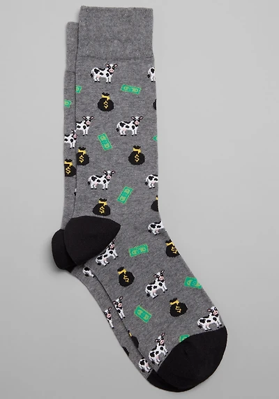 Men's Jos. A. Bank Moo-La Socks at Jos. A. Bank, Med Grey Heather,