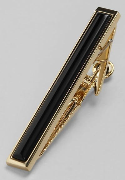 Men's Jos. A. Bank Raised Glass Tie Bar at Jos. A. Bank, Black/Gold/Metals,